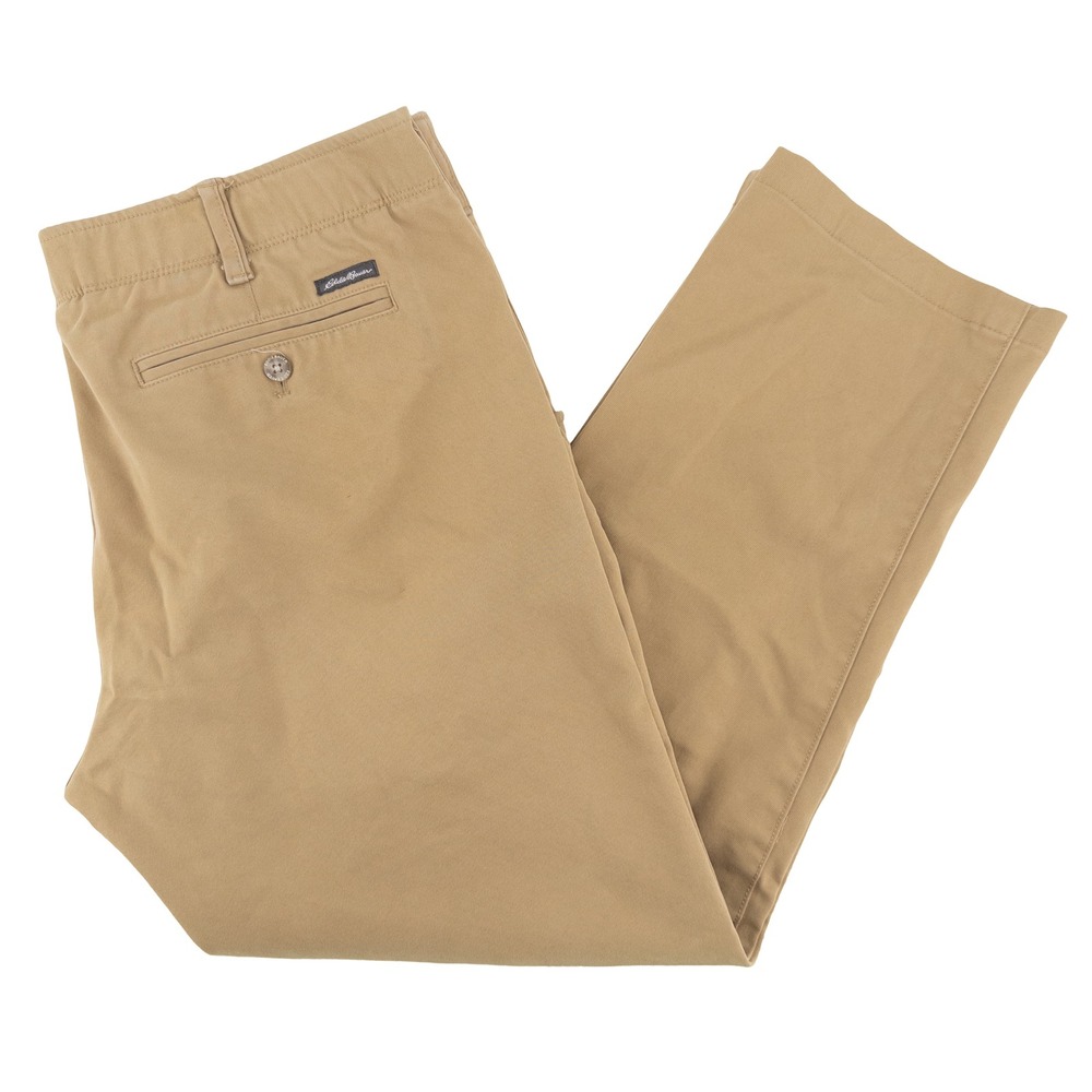Eddie Bauer Mens 38x30 Flex Sport‎ Classic Fit Chino Pants Tan Stretch Gorp Hike